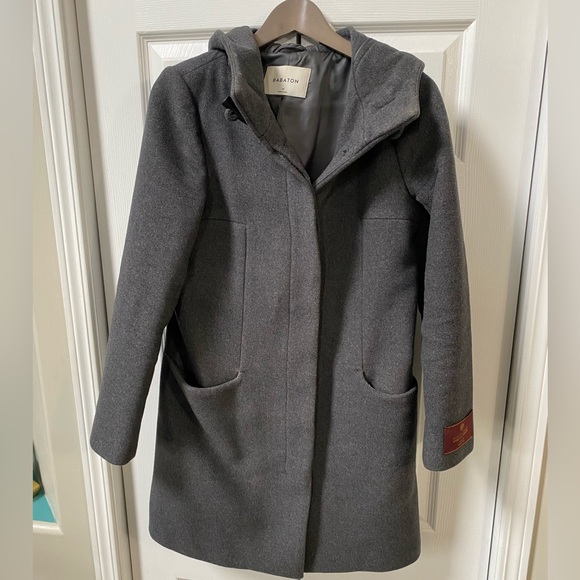 SOLD Aritzia Babaton Pearce Wool Coat, M (6-8). Slim Fit. Charcoal grey. EEUC. - Picture 3 of 10